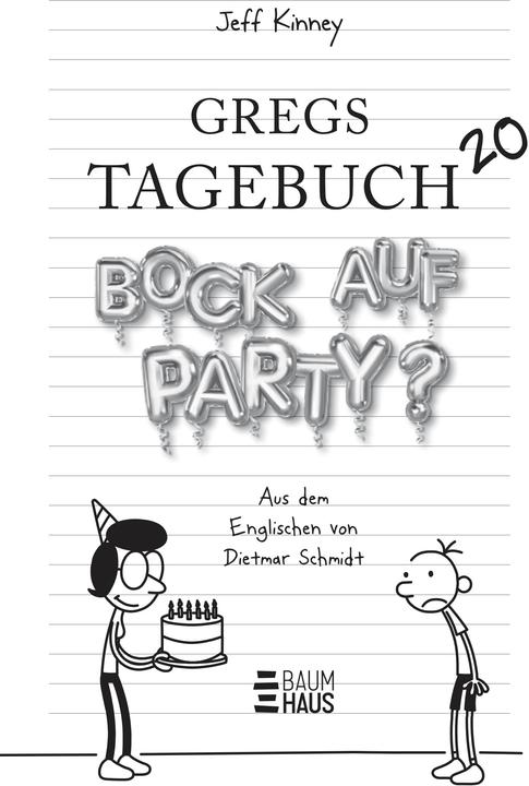 Immagine prodotto Gregs Tagebuch 20 - Bock auf Party? (Tedesco, Dietmar Schmidt, Jeff Kinney., 2025)