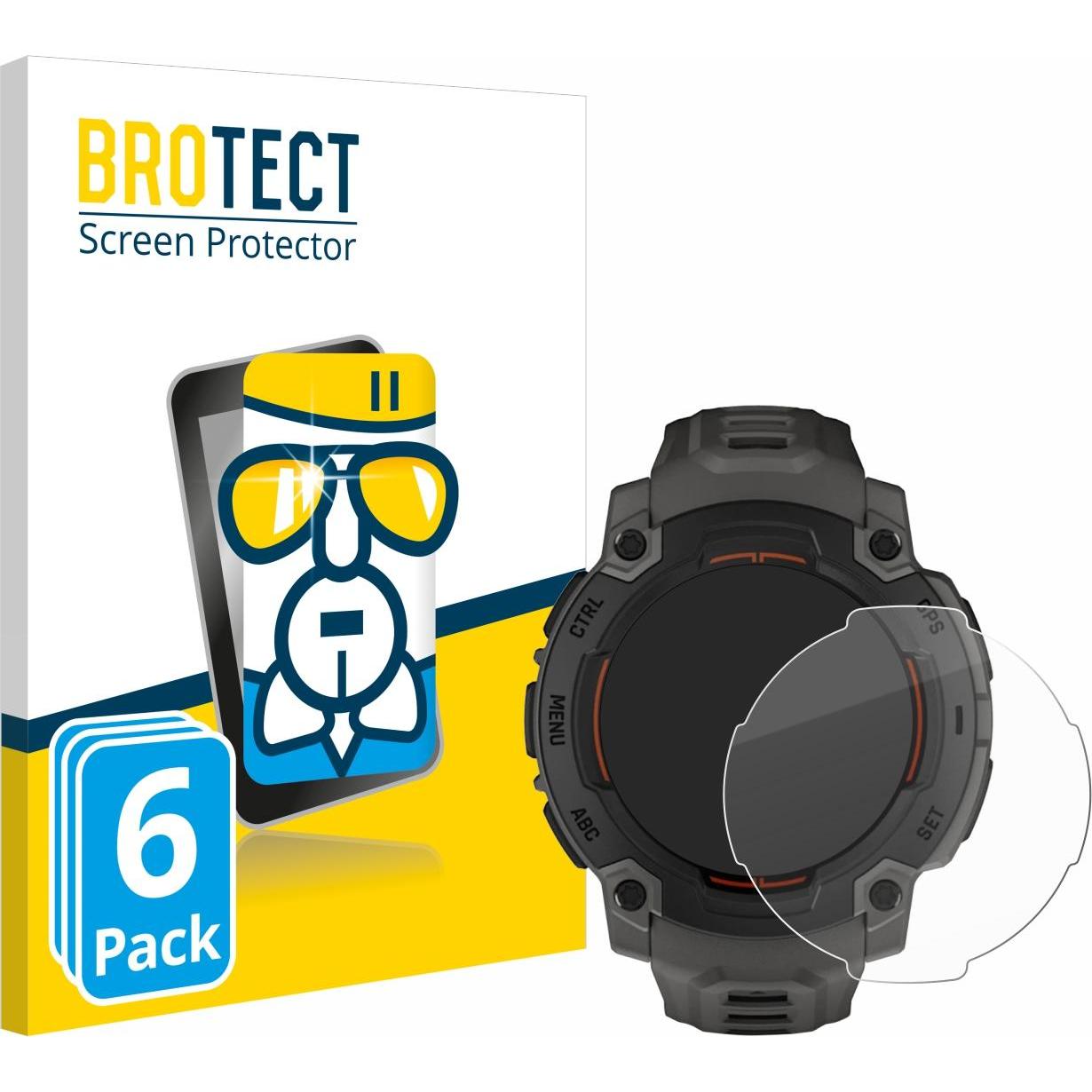 BROTECT Schutzglas Schutzfolie Displayschutz Display Schutz Glas Folie klar, Smartwatch Schutzfolie, Transparent