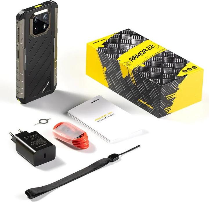 Productafbeelding Ulefone Armor 22 (128 GB, Black, 6.58", Dubbele SIM, 4G)