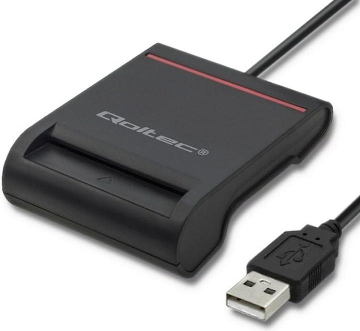 Produktbild Qoltec Skeneris Smart chip ID card scanner USB 2.0 Plug&Play (USB 2.0)
