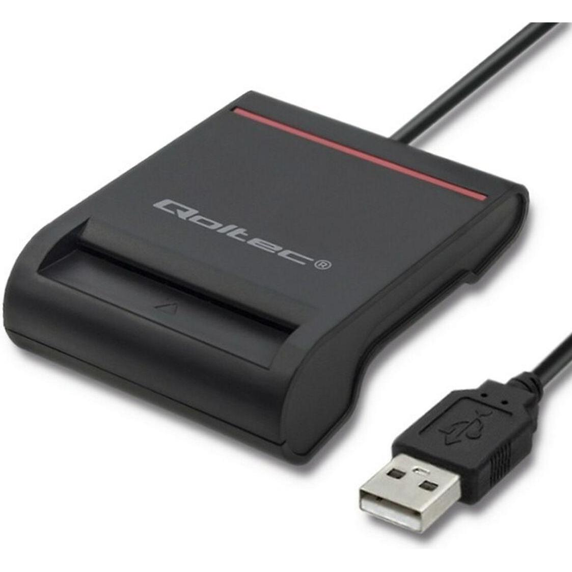 Qoltec Skeneris Smart chip ID card scanner USB 2.0 Plug&Play (USB 2.0) (50642)