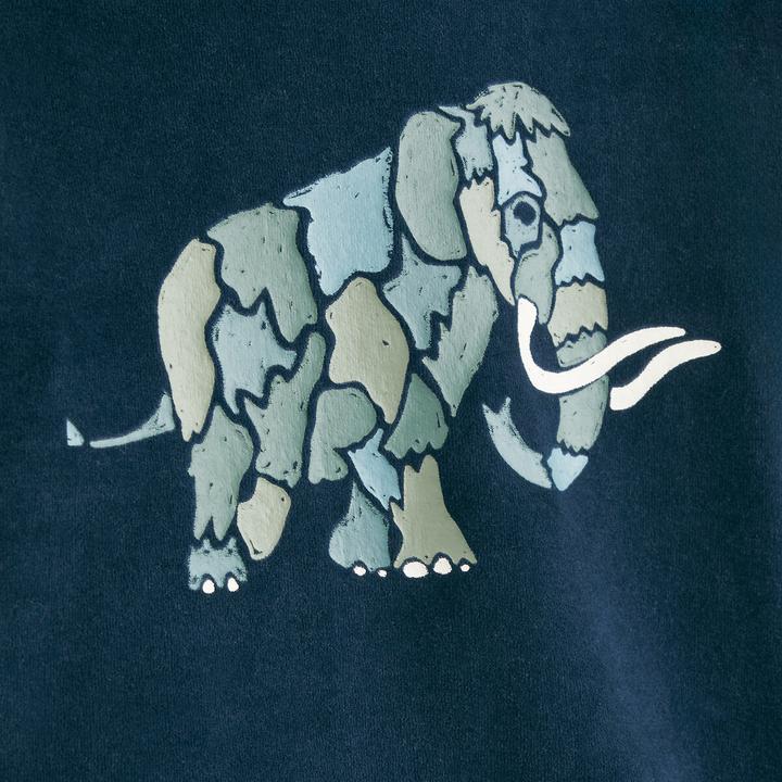 Actual product image La Redoute Collections Velvet pyjamas with mammoth print (116)