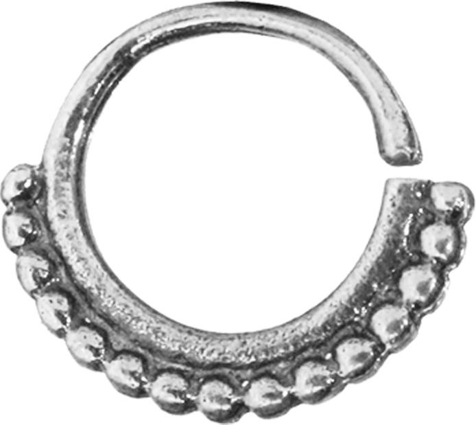 Produktbild Star Piercing Micro Piercing Ring silber Rand mit Kugeln (ohne Messing, 925 Sterlingsilber)