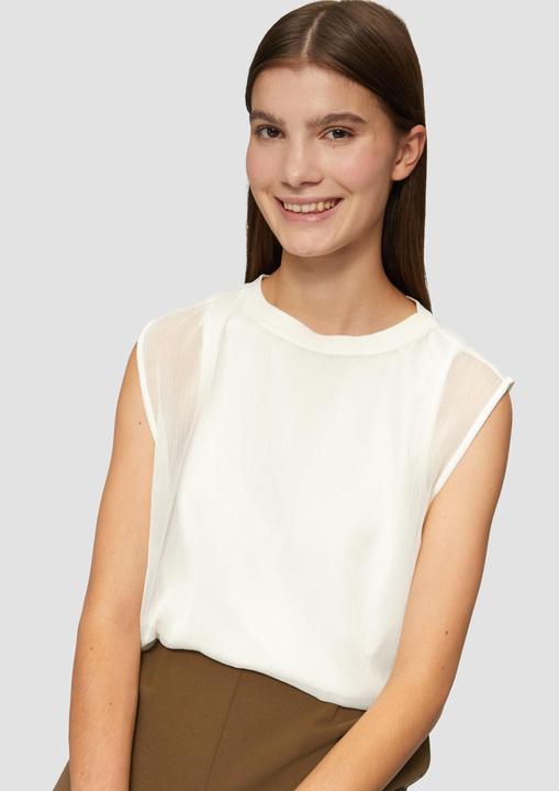 Produktbild s.Oliver Bluse Ärmellose Chiffon-Bluse mit Jerseyfutter (34)