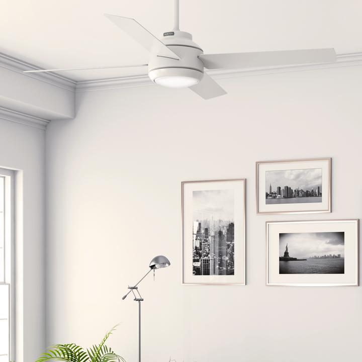 Produktbild Hunter Fans DC Deckenventilator Greta Weiss mit LED & Fernbedienung (44.80 dB)