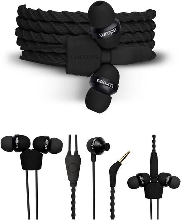 Actual product image Wraps Headphone Talk Line, Fabric, One Button Mic. (Cable)