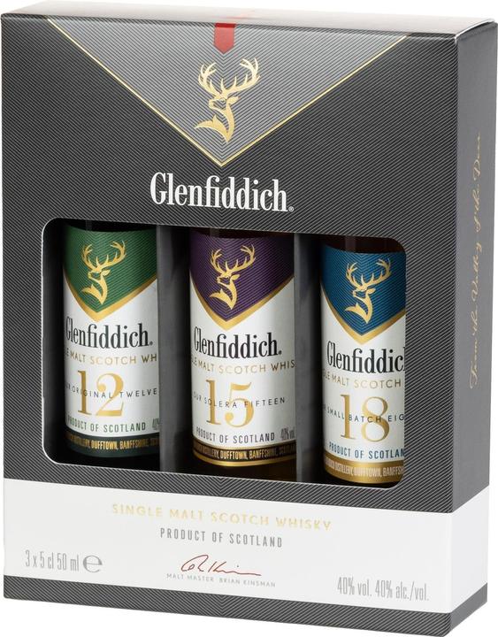 Immagine prodotto Glenfiddich Collezione di degustazione (Single Malt, Whisky scozzese, 3 x 5 cl)