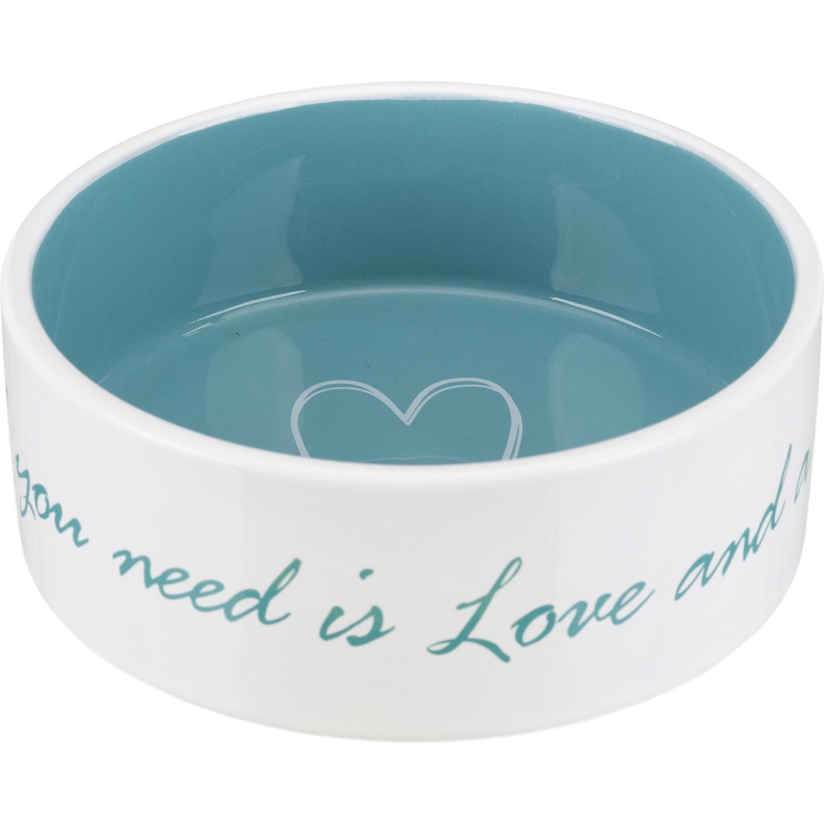 Comparer les prix de TRIXIE Ecuelle ceramique Pets Home - 0,8 L - O 16 cm - Creme et bleu clair - Pour chien