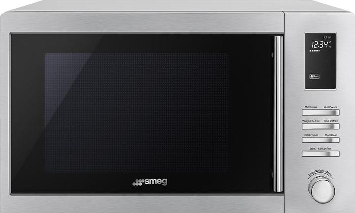 Actual product image Smeg MOE25X microwave oven Flat surface Microwave with grill 25 L 900 W Stainless steel (25 l)