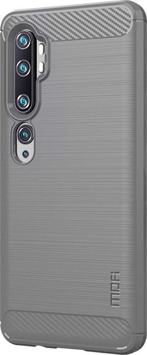 Immagine prodotto Cover-Discount Xiaomi Mi Note 10 Pro - Custodia in gomma con look in carbonio metallico grigio (Mi Nota 10 Pro)