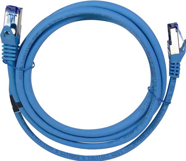 Image du produit LogiLink Câble de raccordement Ultraflex, Cat.6A, S/FTP, 2.0 m, bleu avecCat.7 raw cable, extra flexible & (S/FTP, CAT6a, 2 m)