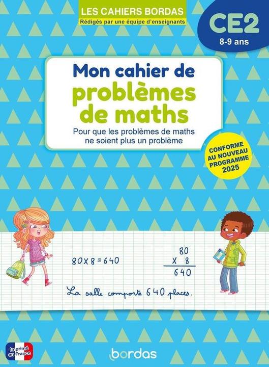 Produktbild Mon cahier de problèmes de maths CE2, 8-9 ans (Französisch, Charles Alain, Françoise Blanchis, H. Le Madec, 2025)