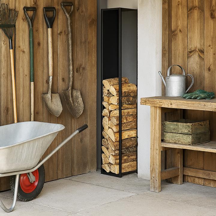 Produktbild Relaxdays Kaminholzregal (23.5 x 30 x 157 cm)
