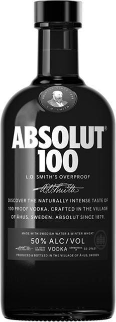 Actual product image Absolut 100 Vodka from Sweden