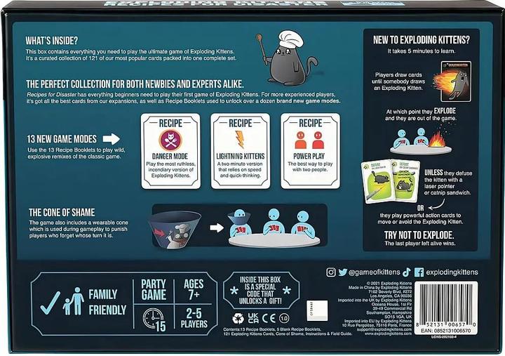 Image du produit Exploding Kittens Recettes pour les catastrophes (ENG) (Anglais, 2 - 5 Joueur)