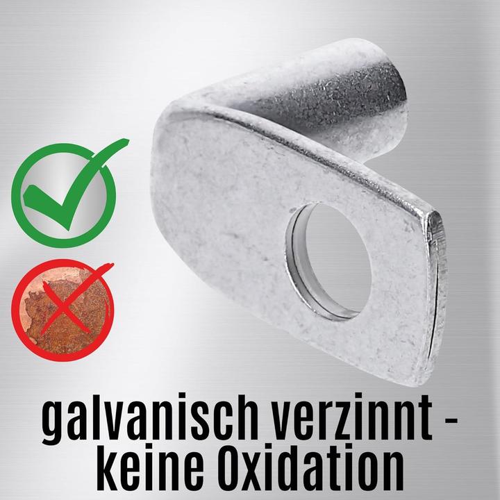 Produktbild Kalitec 10 Stück KA2-L6 Handelsübliche Rohrkabelschuhe gewinkelt 10mm² M6 I ohne Sichtloch I 90° I M