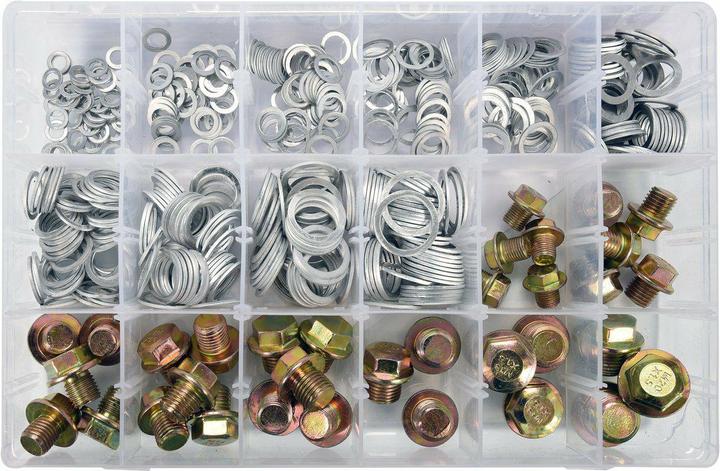 Yato Profi XXL Ölablass-Schrauben Sortiment, 534 teilig, 34x Schrauben M10 M12 M13 M14 M15 M16 M18 M