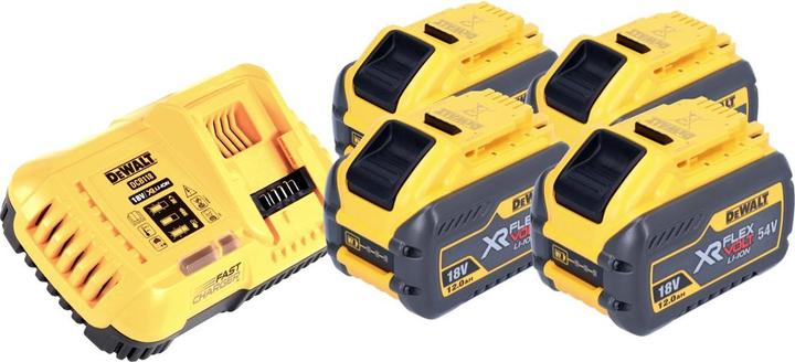 Productafbeelding DeWalt DCB 118 Y4 Accustartset 18 V / 54 V 4x XR FLEXVOLT Accu 12 Ah + Lader (54 V)