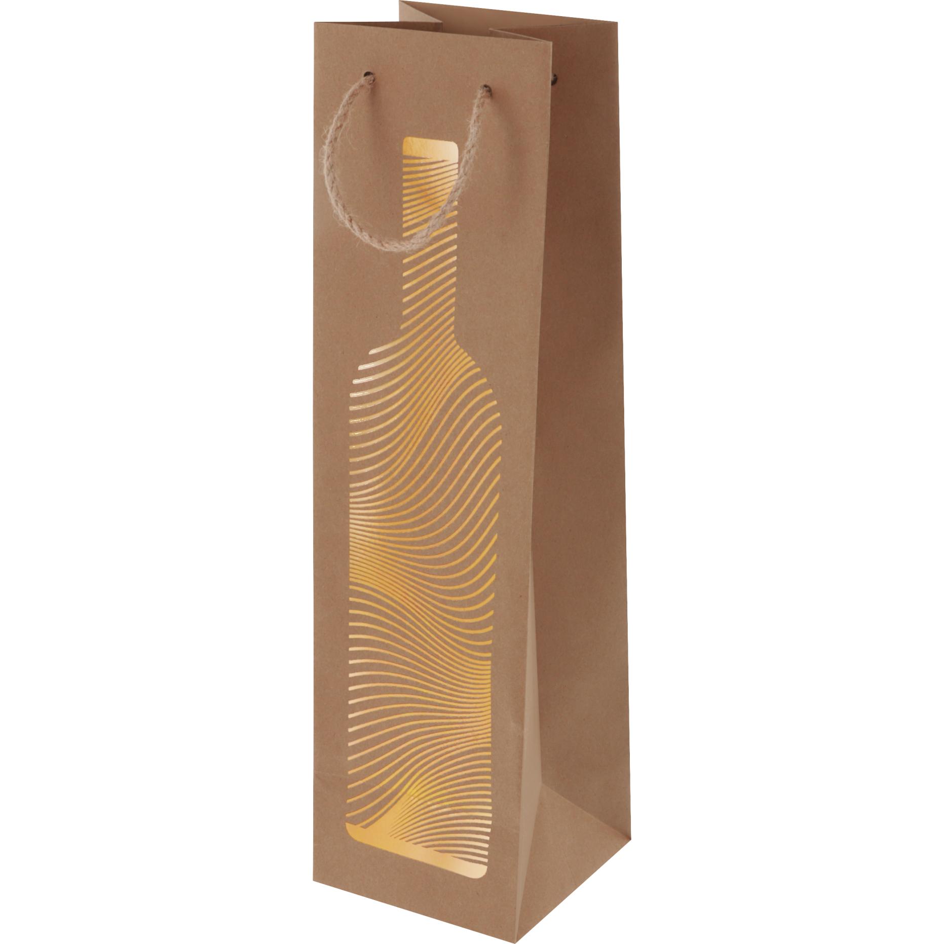 Susy Card, Geschenkverpackung, SUSYCARD Geschenkt.Kraft 10,5x36x10cm Goldenbottle FSC (Geschenkbox)