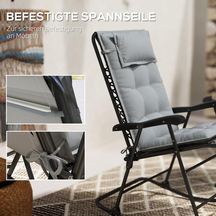 Actual product image Outsunny Liegenauflage Polyester Hellgrau (116 x 50 cm)