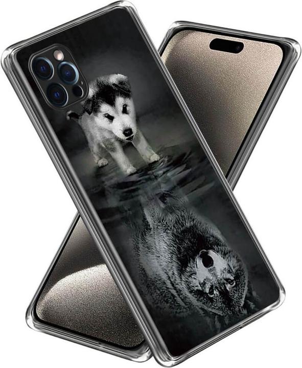 Actual product image Cover-Discount iPhone 15 Pro Max - Cover mobile phone case IMD Wolf (Apple iPhone 15 Pro Max)