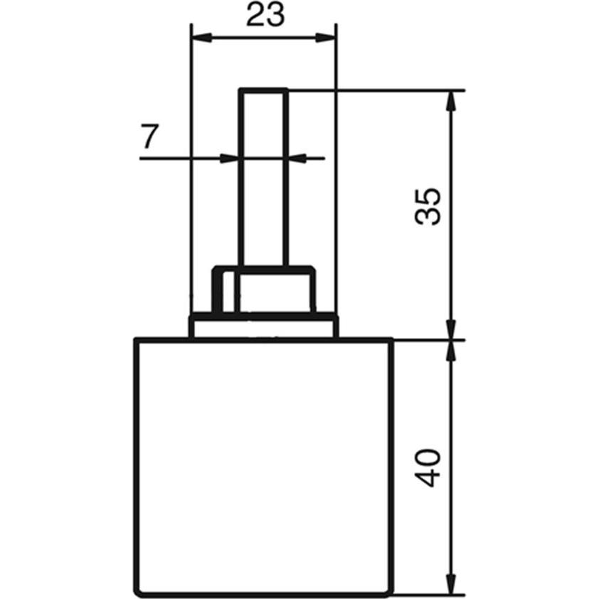 Thumbnail - Heusser, Türgriff + Fenstergriff, Drehknöpfe 3494 (Türgriff)
