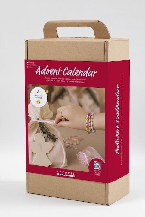 Image du produit Creativ Company Calendrier de l'Avent Kit de bricolage Bijoux, 4 pièces