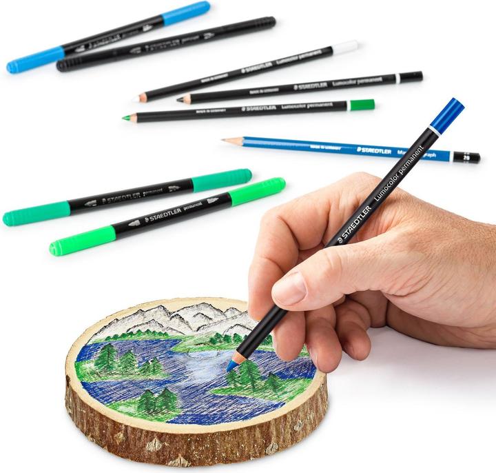 Produktbild Staedtler Trendset Design Journey Wanderlust Wood Art Set Set zum Bemalen von Holzscheiben (Kunstwerk auf Hol