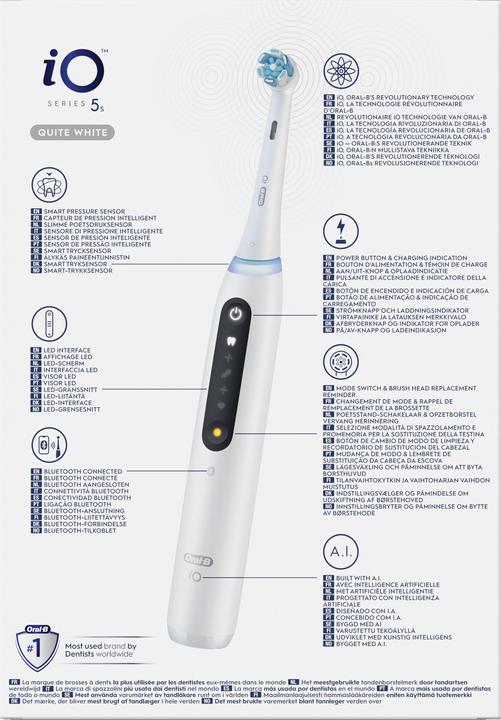 Image du produit Oral-B iO5s Quite White (Brosse à dents oscillo-rotative)