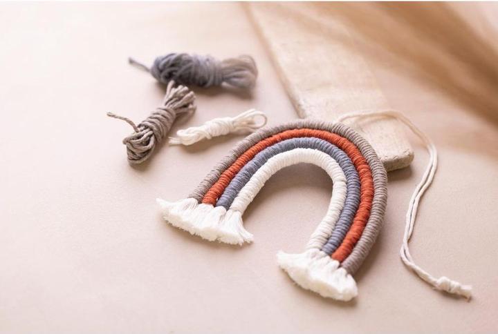 Actual product image Creativ Company Mini Macramé Rainbow Craft Set