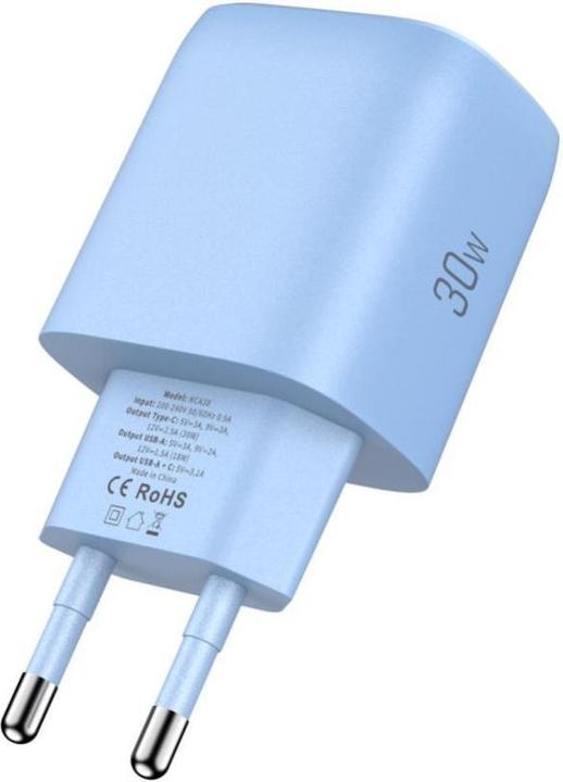 Image du produit Tech-Protect NCA30 PD 30W QC3.0 USB-A / USB-C Wandladegerät - Blau (30 W, 2 ports)