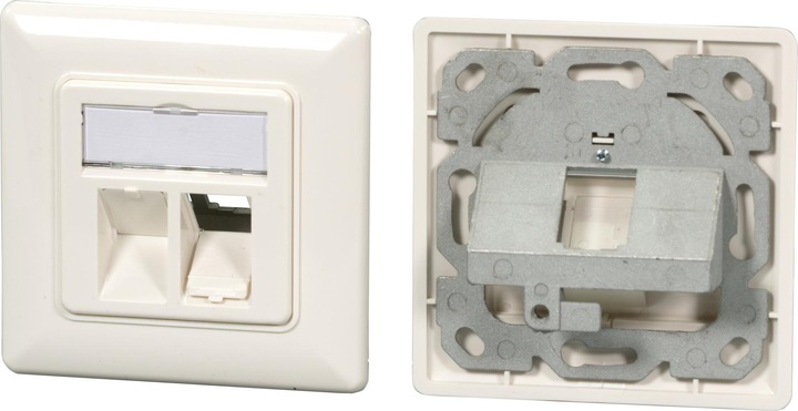 Image du produit EFB Elektronik Kit cadre 2 ports, pour Keystones, DIN49075, RAL9010 Fabricant :
