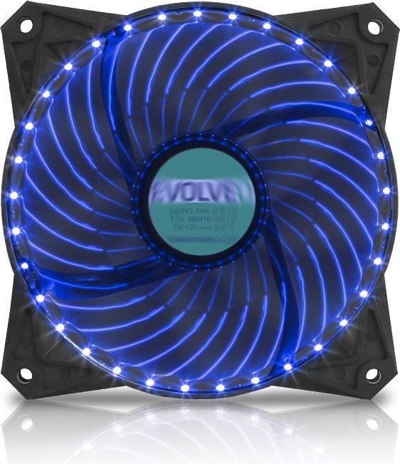 Evolveo ventilátor, LED 33 bodÅ¯, modrÃ½ (120 mm)