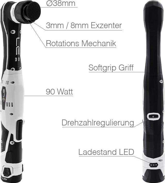 Actual product image Liquid Elements A1000 V4 Mini cordless polisher set (Eccentric polisher, 90 W)