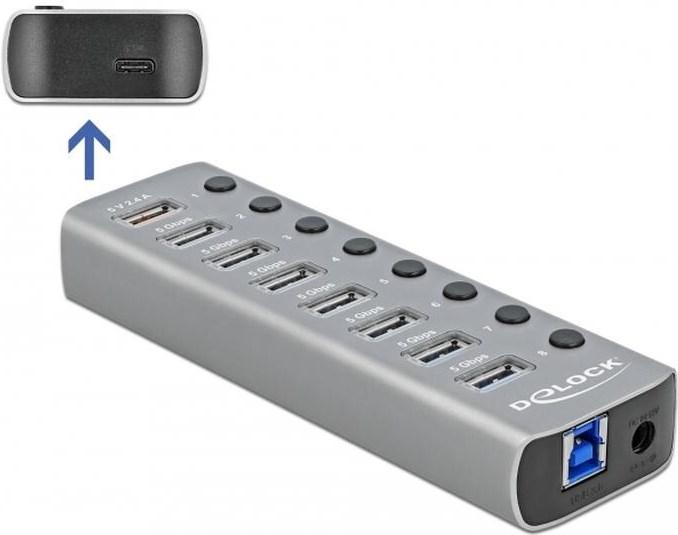 Produktbild Delock USB 3.2 Hub (USB-B, 9 Ports)