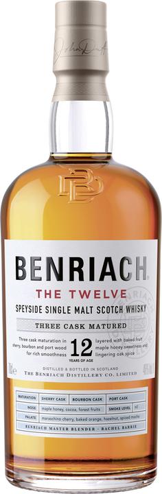 Produktbild BenRiach 12 Year Old The Twelve (Single Malt, Scotch Whisky, 1 x 70 cl)