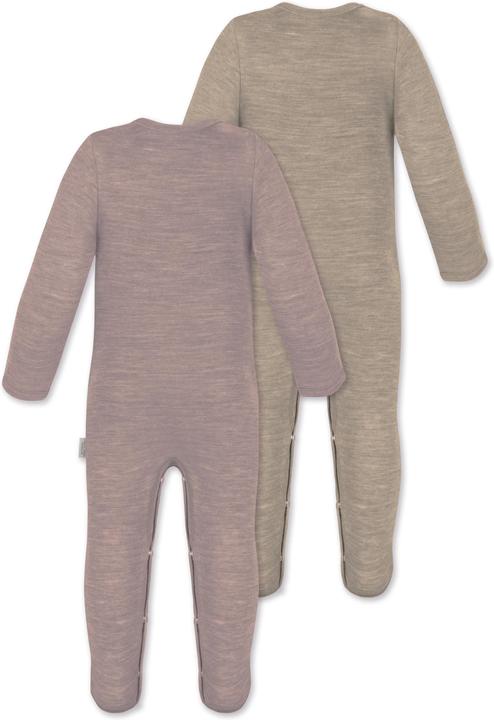 Produktbild Normani 2er Pack MERINO Baby Merino Strampler „Levin" - 9413 (56)