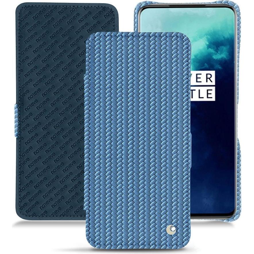 Noreve Lederschutzhülle horizontal (OnePlus 7T Pro), Smartphone Hülle, Blau