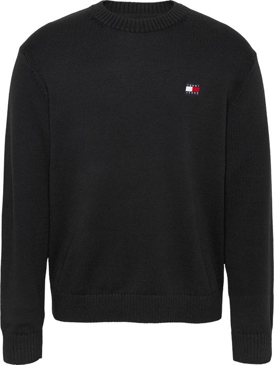 Image du produit Tommy Hilfiger Tommy Jeans Regular Badge Wolmix Trui - Zwart - Maat M (M)