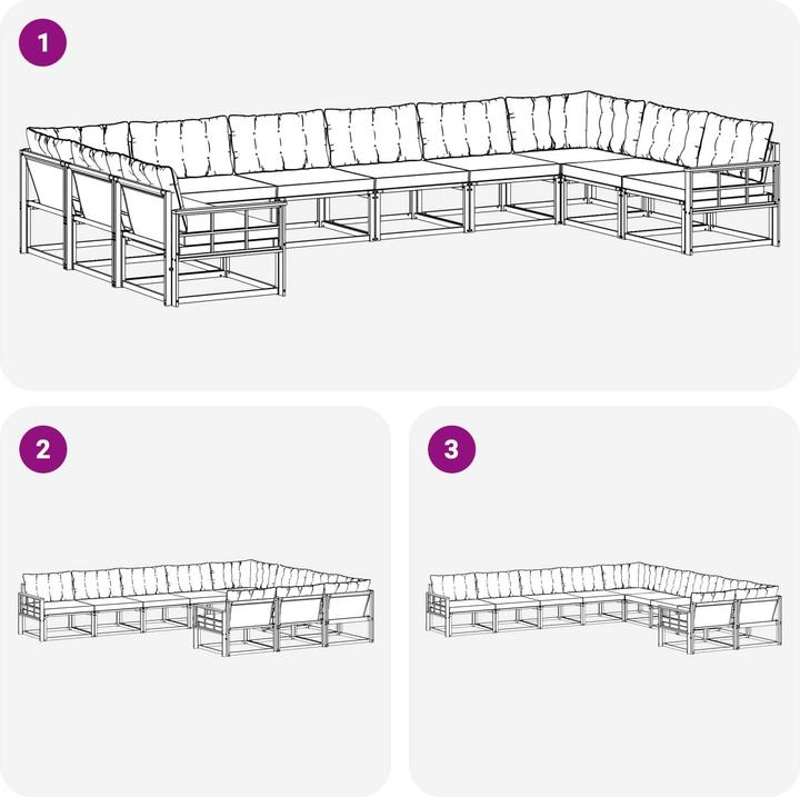 Produktbild vidaXL Outdoor-Sofa