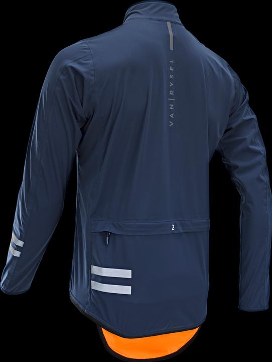Actual product image Van rysel Men's Road Cycling Rainproof Long-Sleeved Jacket- EDR - Blue (XL)