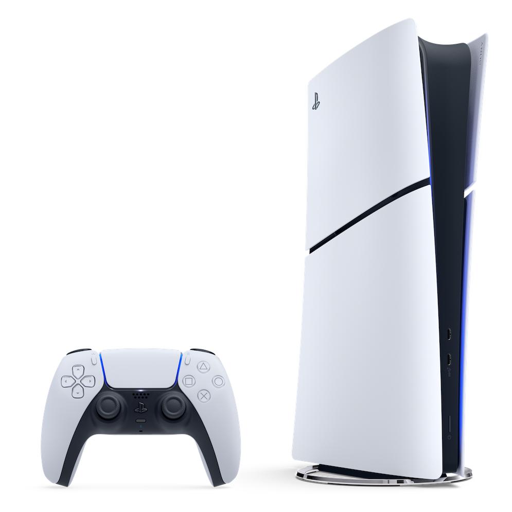 Sony Playstation 5 Slim Digital Edition, Spielkonsole, Schwarz, Weiss