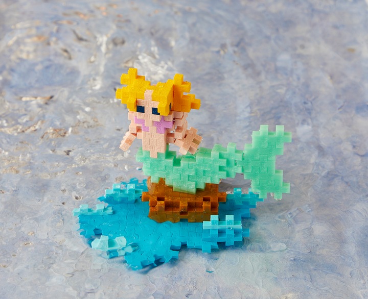 Actual product image Plus-Plus 100 creative mermaid building blocks