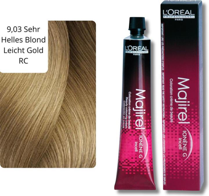 Actual product image L'Oréal Professionnel Majirel (9.03 Very light blonde Light gold)
