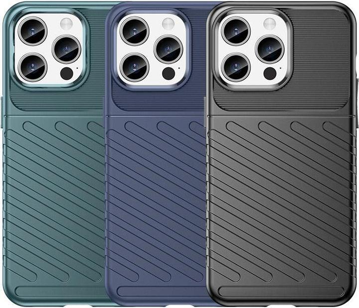 Actual product image Hurtel Armored iPhone 15 Pro Max Thunder Case - black (Apple iPhone 15 Pro Max)
