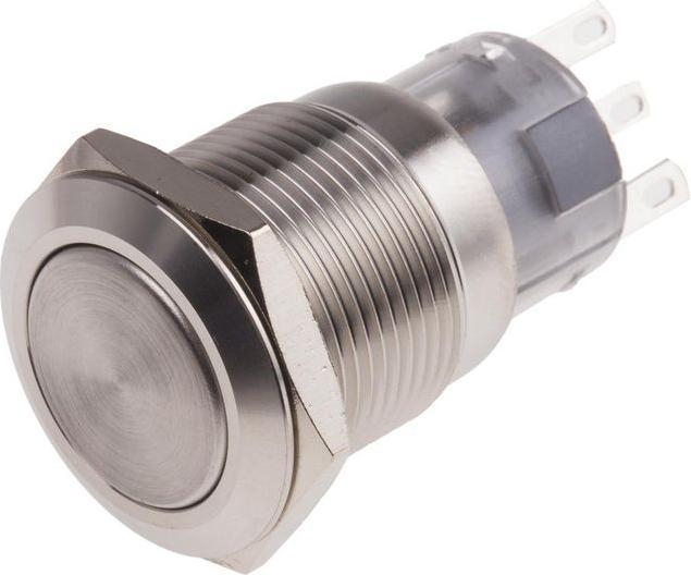 RS PRO Switch Pushbutton Stainless Maintained