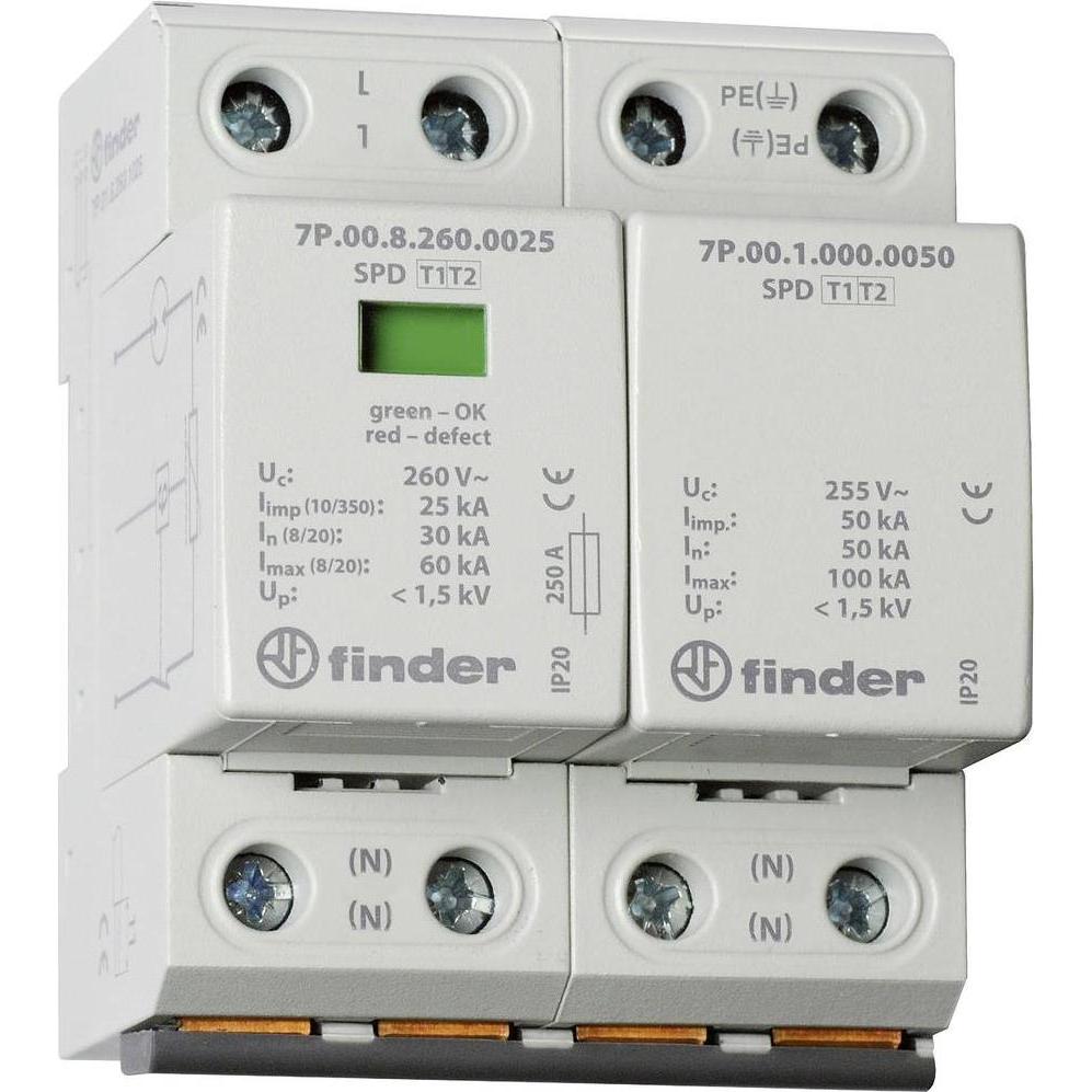 Finder, Überspannungsschutz, Überspannungsschutzableiter Typ Serie 7P