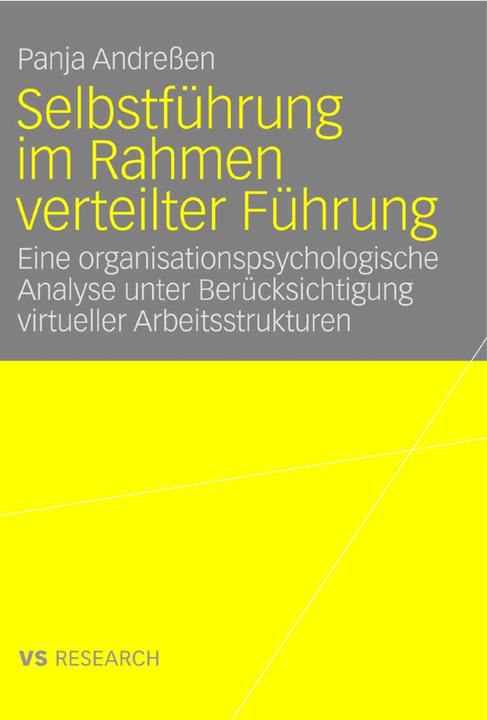 Produktbild Selbstführung im Rahmen verteilter Führung (Deutsch, Panja Andressen, 2007)