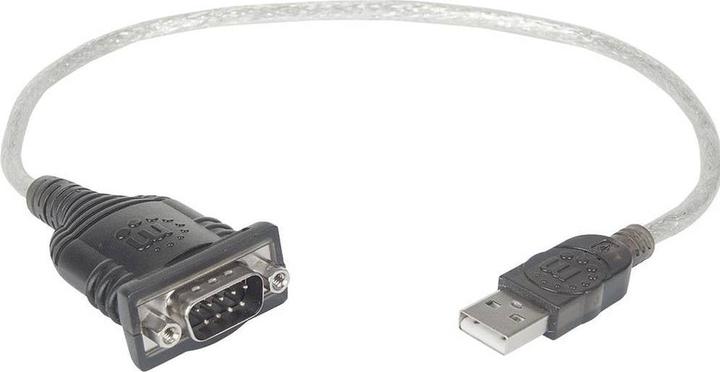 Actual product image Manhattan For connecting a serial device to a USB port, Prolific PL-2303HXD chipset (0.45 m, VGA)