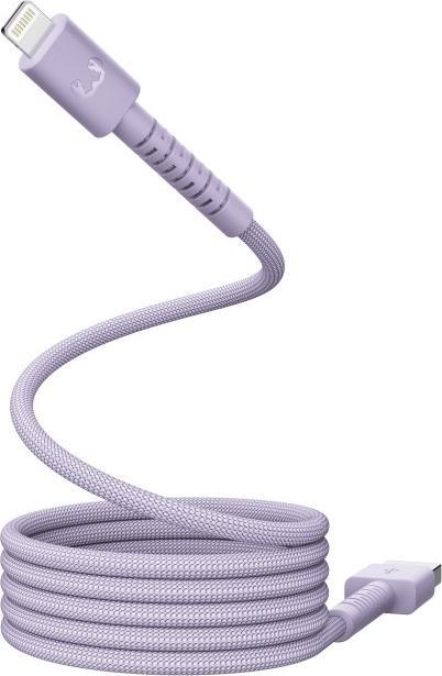 Actual product image Fresh'N Rebel Fresh 'n Rebel USB-A zu Lightning silicone geflochtenes Kabel "FlexWave" 2m, Dreamy Lilac (2 m, USB 1.0, 12 W)